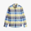 Camisa Oxford elástica xadrez de corte regular Camisa Oxford elástica xadrez de corte regular