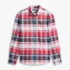 Camisa Oxford elástica xadrez de corte regular Camisa Oxford elástica xadrez de corte regular