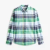 Camisa Oxford elástica xadrez de corte regular Camisa Oxford elástica xadrez de corte regular
