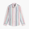 Camisa Oxford às riscas com corte regular Camisa Oxford às riscas com corte regular
