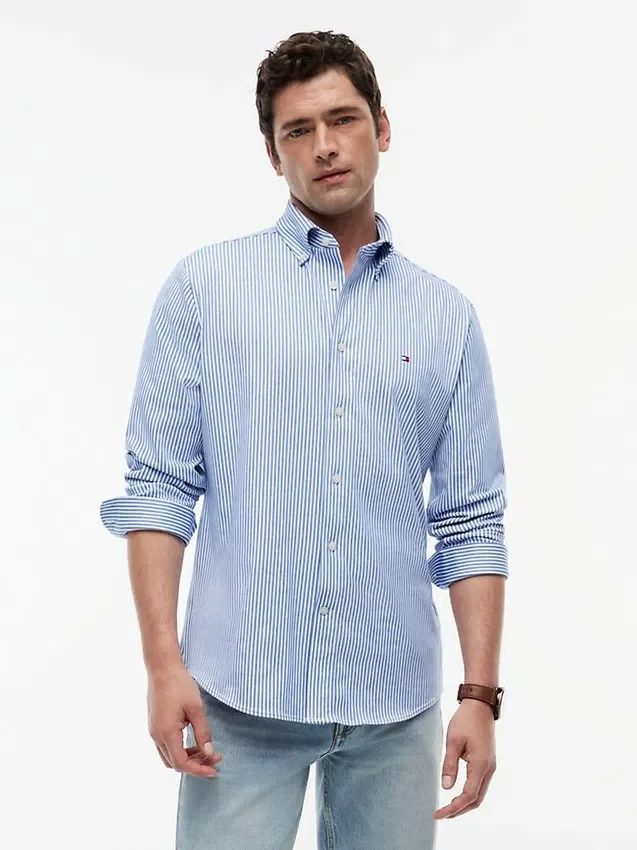 Camisa Oxford às riscas TH Performance Camisa Oxford às riscas TH Performance