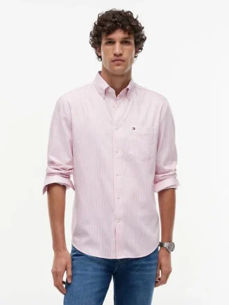 Camisa Oxford às riscas TH Performance