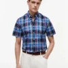 Camisa Oxford xadrez arrojada de corte regular Camisa Oxford xadrez arrojada de corte regular