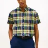 Camisa Oxford xadrez arrojada de corte regular Camisa Oxford xadrez arrojada de corte regular