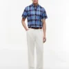 Camisa Oxford xadrez arrojada de corte regular Camisa Oxford xadrez arrojada de corte regular