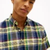 Camisa Oxford xadrez arrojada de corte regular Camisa Oxford xadrez arrojada de corte regular