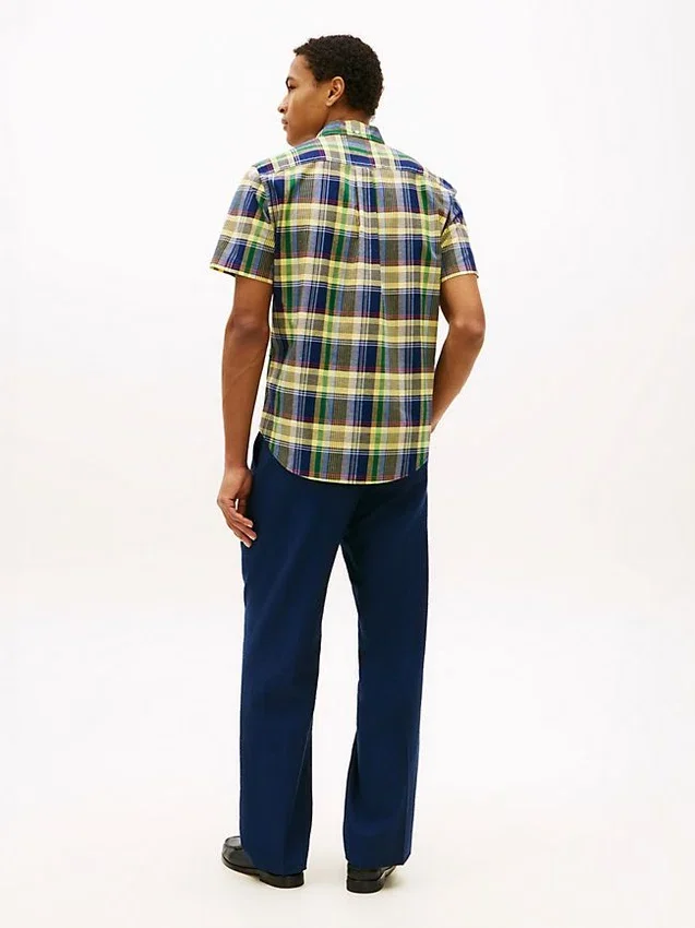 Camisa Oxford xadrez arrojada de corte regular Camisa Oxford xadrez arrojada de corte regular