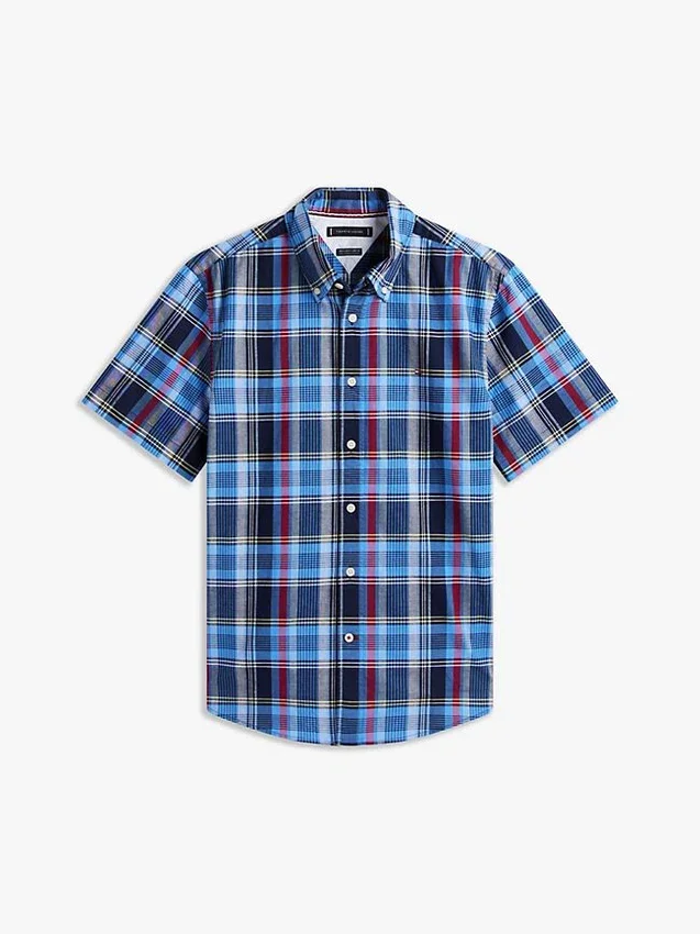 Camisa Oxford xadrez arrojada de corte regular Camisa Oxford xadrez arrojada de corte regular