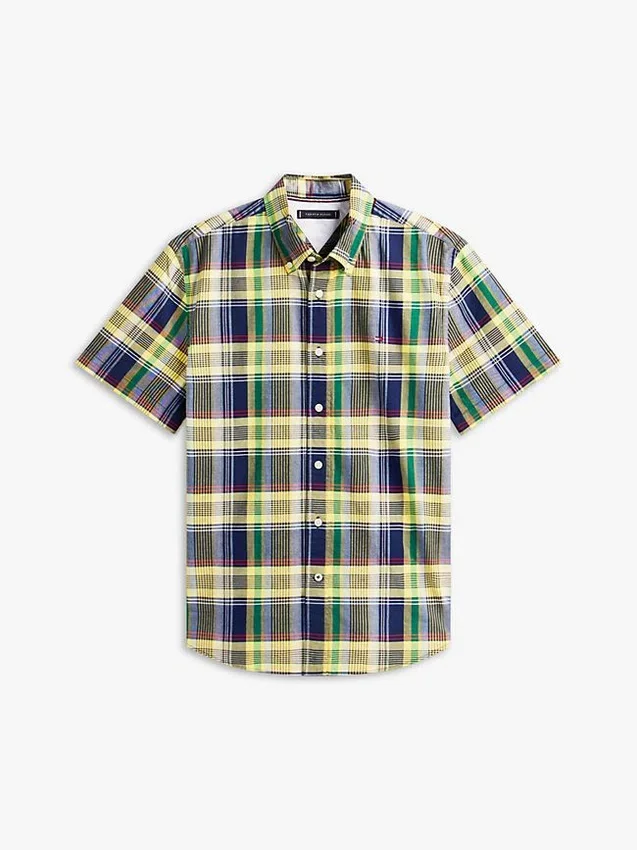 Camisa Oxford xadrez arrojada de corte regular Camisa Oxford xadrez arrojada de corte regular