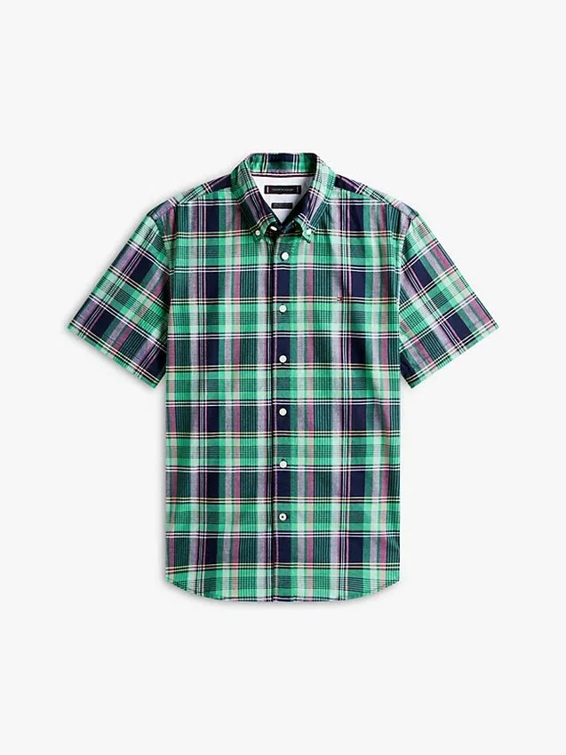 Camisa Oxford xadrez arrojada de corte regular Camisa Oxford xadrez arrojada de corte regular