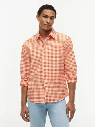 Camisa Oxford xadrez de corte regular