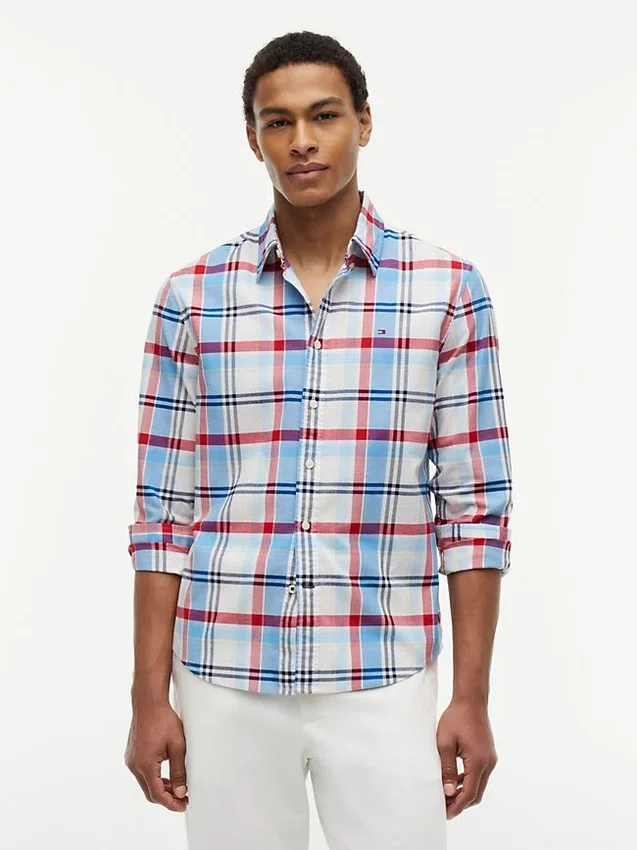 Camisa Oxford xadrez de corte regular Camisa Oxford xadrez de corte regular