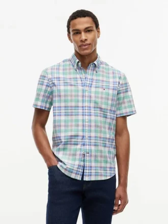 Camisa Oxford xadrez de corte regular