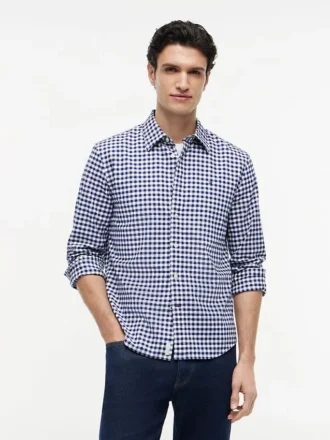 Camisa Oxford xadrez de corte regular