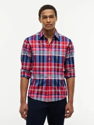 Camisa Oxford xadrez de corte regular