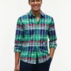 Camisa Oxford xadrez de corte regular Camisa Oxford xadrez de corte regular