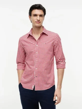 Camisa Oxford xadrez de corte regular