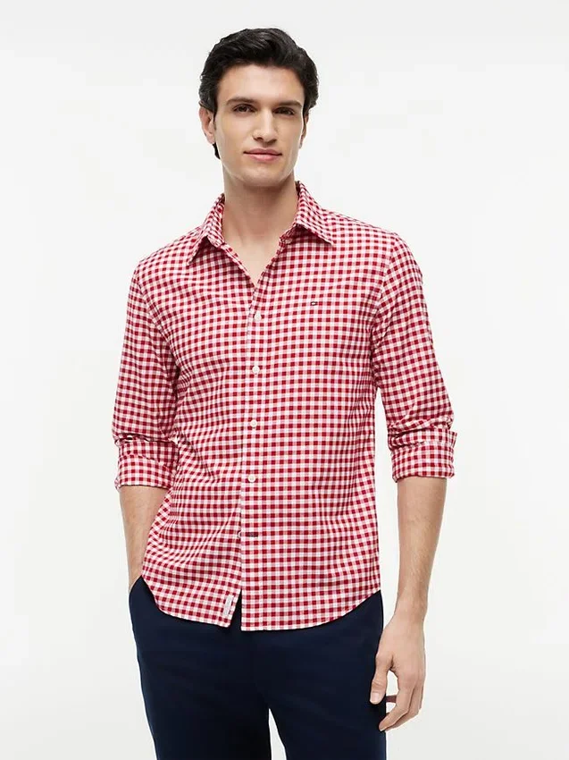 Camisa Oxford xadrez de corte regular Camisa Oxford xadrez de corte regular