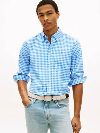 Camisa Oxford xadrez de corte regular