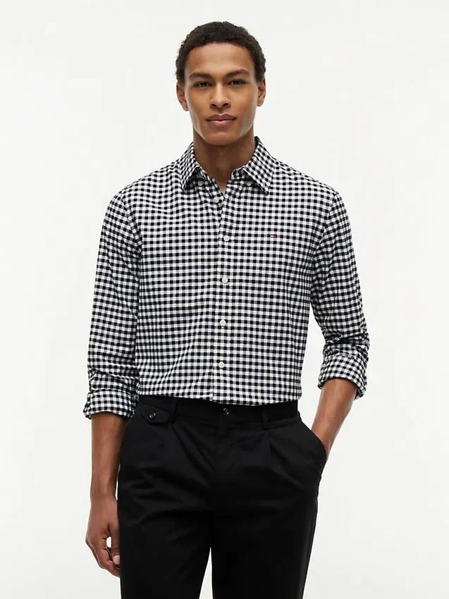Camisa Oxford xadrez de corte regular Camisa Oxford xadrez de corte regular