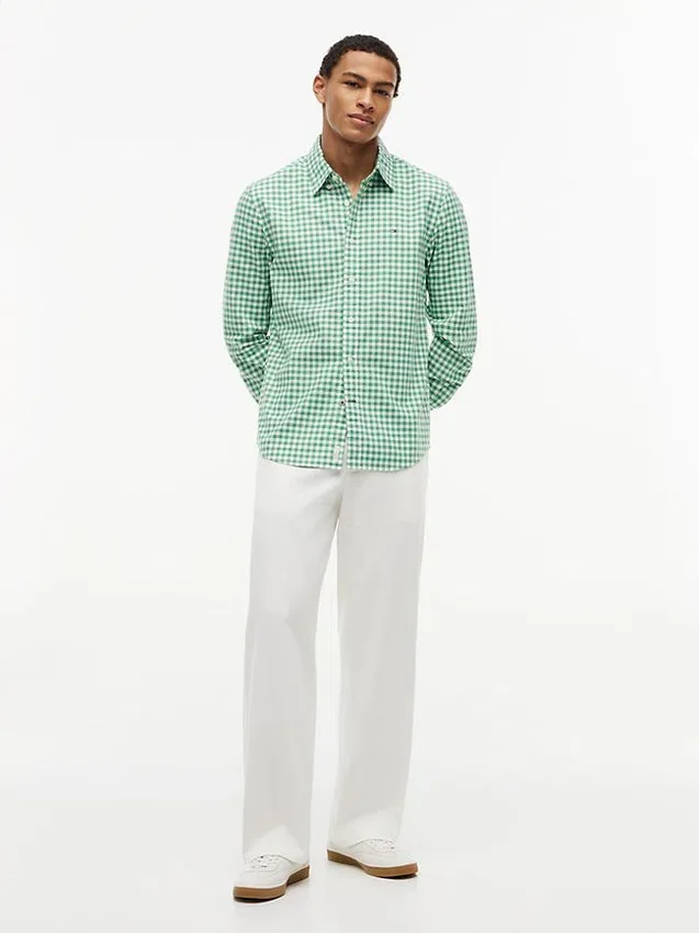 Camisa Oxford xadrez de corte regular Camisa Oxford xadrez de corte regular