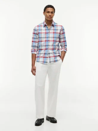 Camisa Oxford xadrez de corte regular