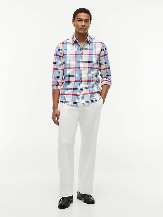 Camisa Oxford xadrez de corte regular Camisa Oxford xadrez de corte regular