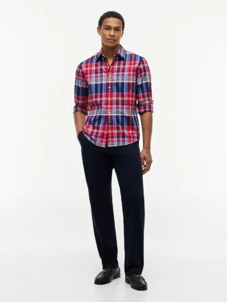 Camisa Oxford xadrez de corte regular