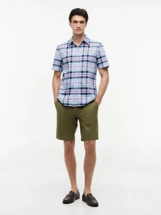 Camisa Oxford xadrez de corte regular
