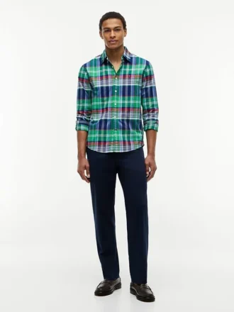 Camisa Oxford xadrez de corte regular