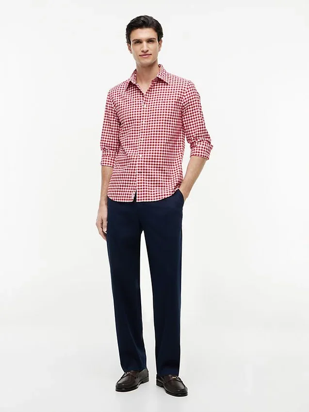 Camisa Oxford xadrez de corte regular Camisa Oxford xadrez de corte regular