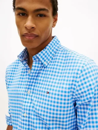 Camisa Oxford xadrez de corte regular