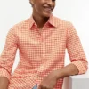 Camisa Oxford xadrez de corte regular Camisa Oxford xadrez de corte regular