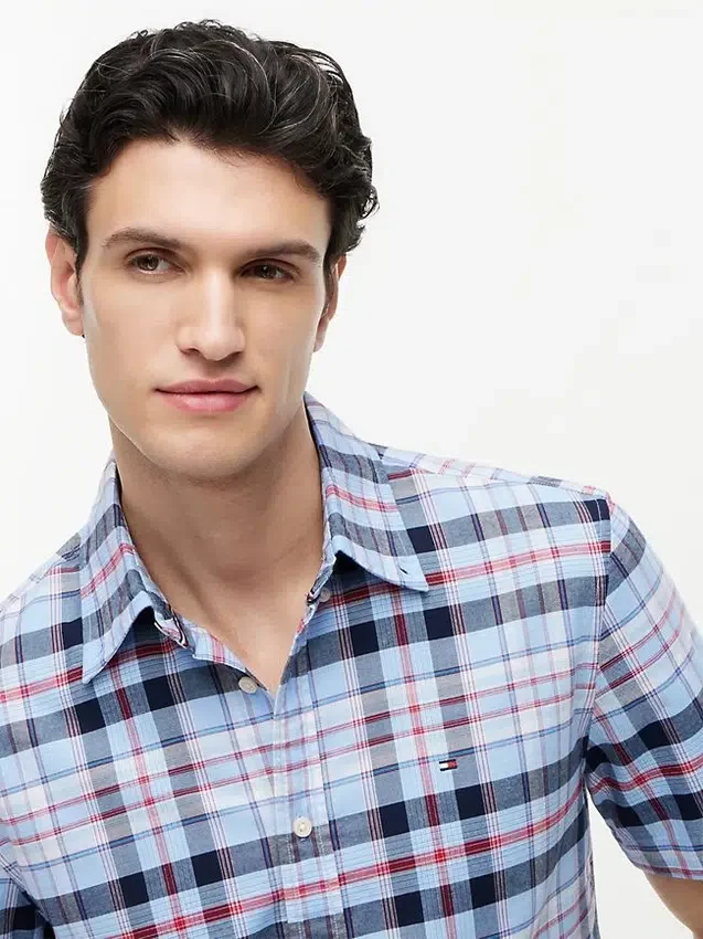 Camisa Oxford xadrez de corte regular Camisa Oxford xadrez de corte regular