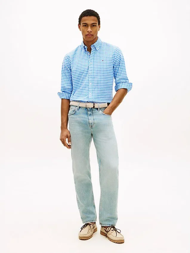Camisa Oxford xadrez de corte regular Camisa Oxford xadrez de corte regular