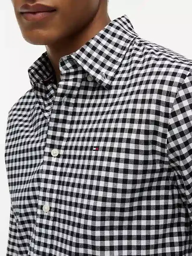 Camisa Oxford xadrez de corte regular Camisa Oxford xadrez de corte regular