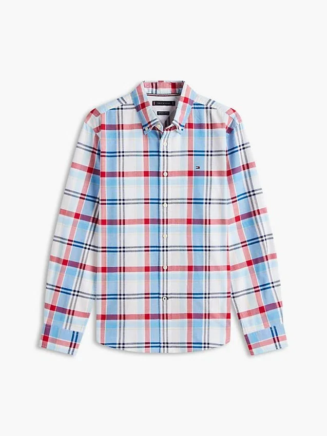 Camisa Oxford xadrez de corte regular Camisa Oxford xadrez de corte regular