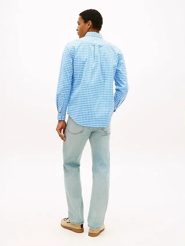Camisa Oxford xadrez de corte regular Camisa Oxford xadrez de corte regular