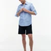 Camisa para todo o dia com riscas mistas e corte regular Camisa para todo o dia com riscas mistas e corte regular