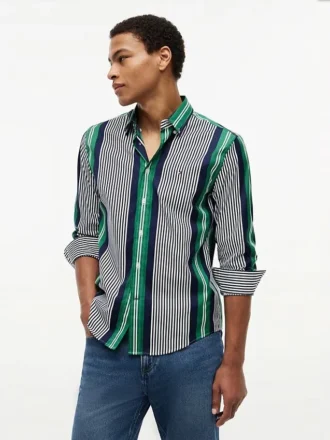 Camisa Retro Stripe All-Day de corte regular