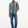 Camisa Retro Stripe All-Day de corte regular Camisa Retro Stripe All-Day de corte regular