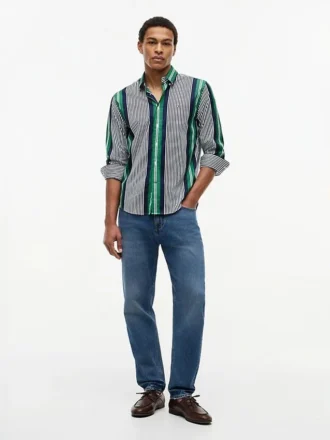 Camisa Retro Stripe All-Day de corte regular