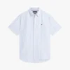 Camisa às riscas em mistura de algodão e linho Camisa às riscas em mistura de algodão e linho