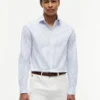 Camisa social listrada THFlex de corte justo Camisa social listrada THFlex de corte justo