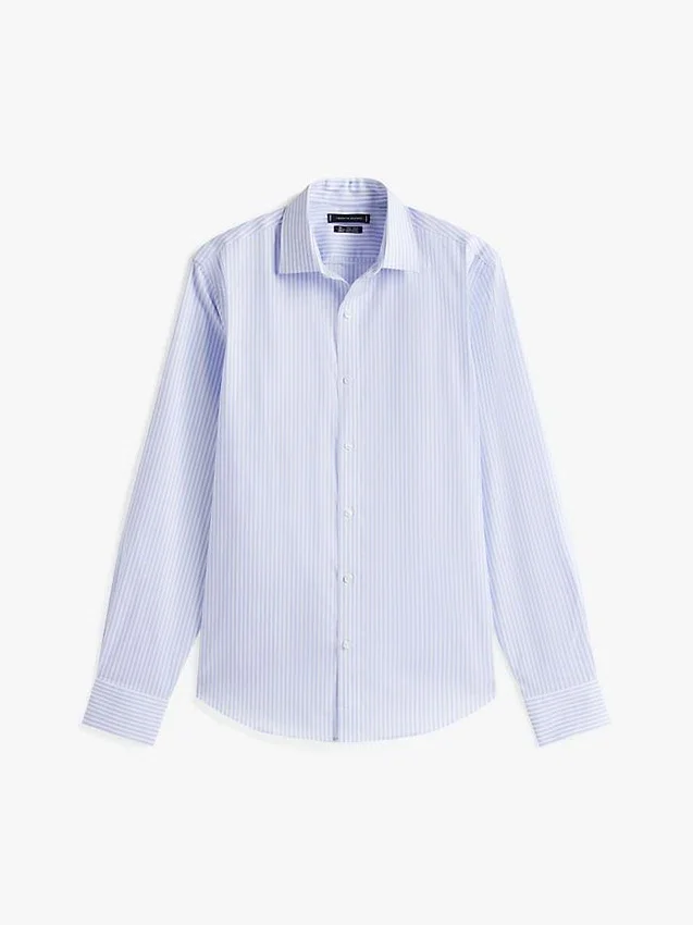 Camisa social listrada THFlex de corte justo Camisa social listrada THFlex de corte justo