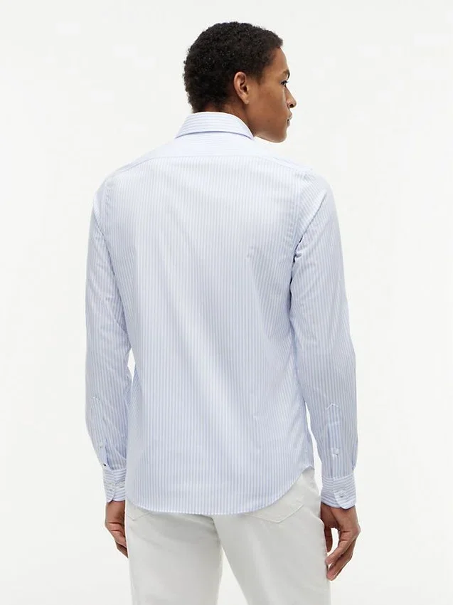Camisa social listrada THFlex de corte justo Camisa social listrada THFlex de corte justo