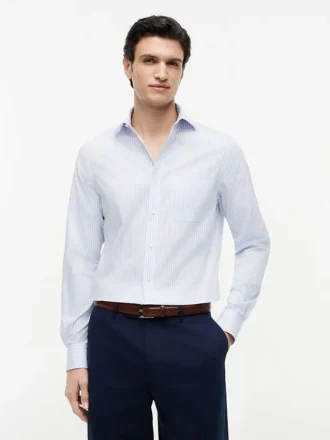 Camisa social às riscas THFlex de corte regular