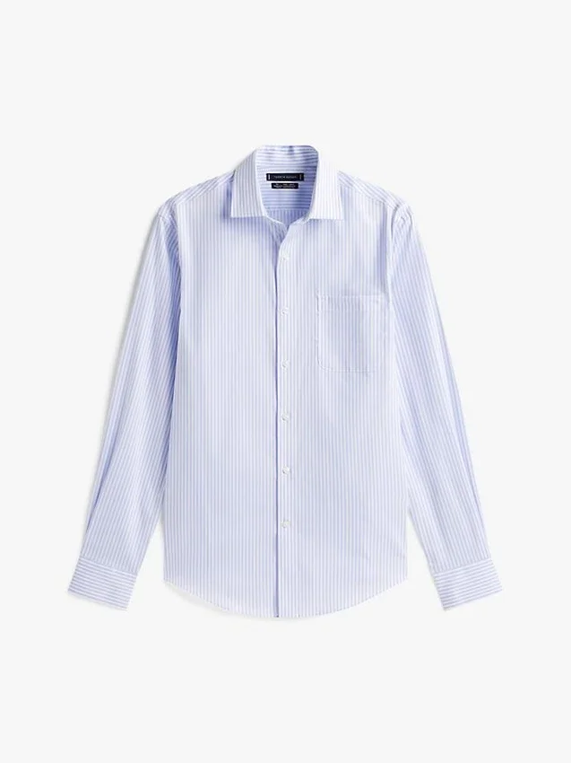 Camisa social às riscas THFlex de corte regular Camisa social às riscas THFlex de corte regular