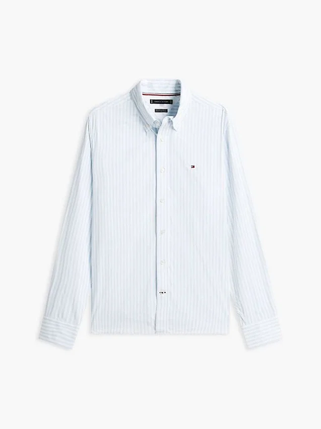 Camisa TH Performance às riscas com corte regular Camisa TH Performance às riscas com corte regular