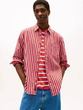 Camisa Tommy Jeans Relaxed Stripe